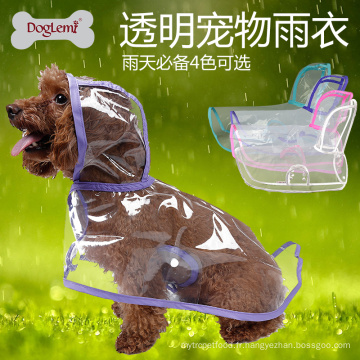 Effacer Pet Chien Chat Imperméable Vêtements Chiot Glisten Bar Hoody Imperméable Chien Manteau De Pluie